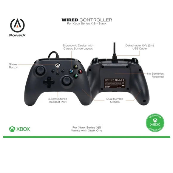 PowerA wired controller for xbox Series X|S - Black8.3 oz - Picture 5 of 11